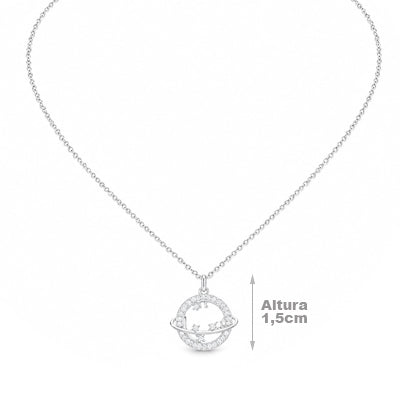 Gargantilha de Prata Saturno - 68471