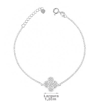 Pulseira de Prata Trevo - 68474
