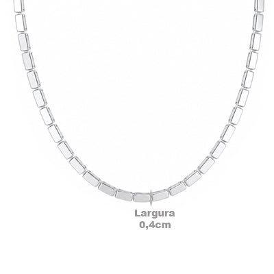 Gargantilha de Prata Lisa - 68480