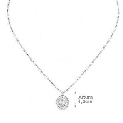 Gargantilha de Prata Sagrado Coração de Jesus - 68487