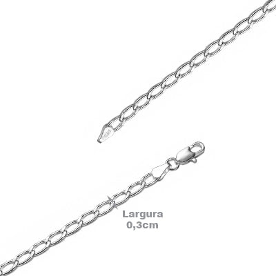 Corrente de Prata Elos - 68506