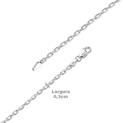 Corrente de Prata Elos - 68510