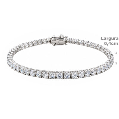 Pulseira de Prata com Zircônia - 68555
