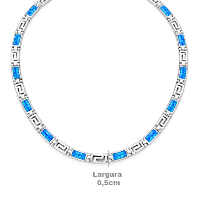 Gargantilha de Prata com Opala - 68573