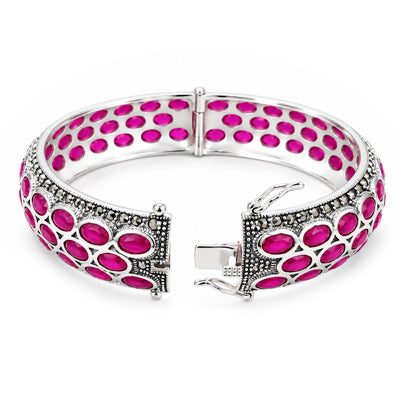 Bracelete de Prata com Pedras - 68598
