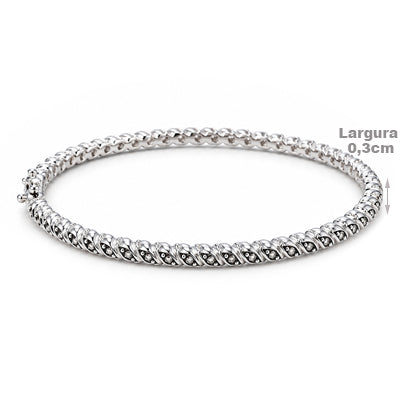 Bracelete de Prata com Marcassitas - 68600