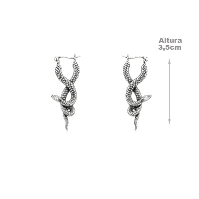 Argola de Prata Serpente - 68619