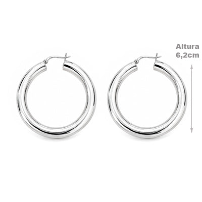 Argola de Prata Lisa - 68629