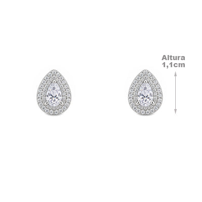 Brinco de Prata com Zircônias - 68649