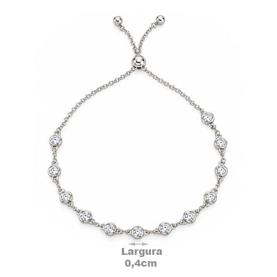 Pulseira de Prata Zircônia - 68667