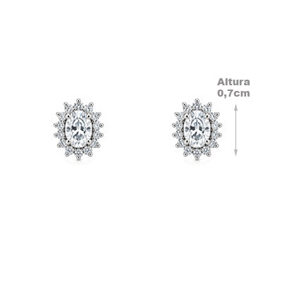 Brinco Prata com Zircônias - 68674