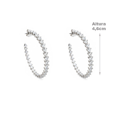 Argola de Prata Coração - 68694