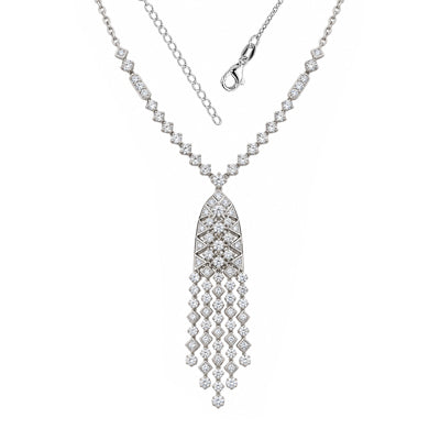 Gargantilha de Prata com Zircônias - 68701
