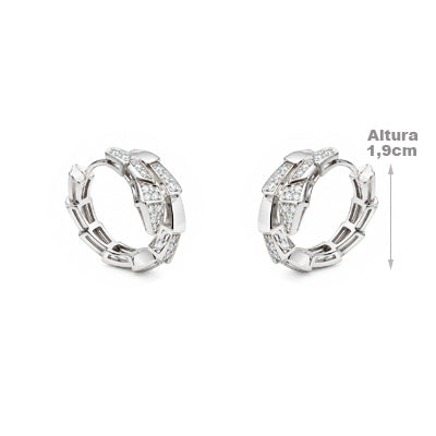 Argola de Prata Serpente - 68716