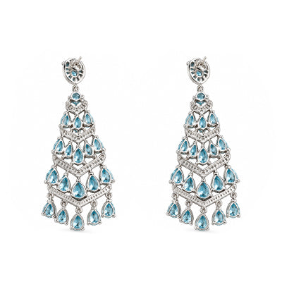 Brinco de Prata com Pedras - 68725