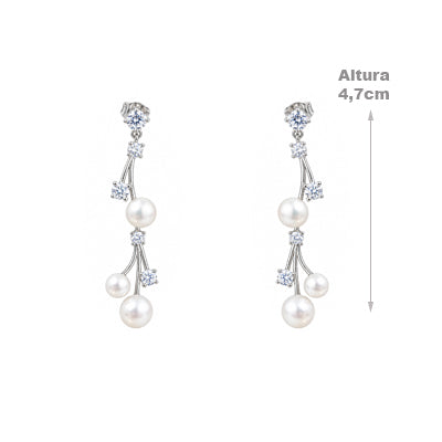 Brinco de Prata com Pedras - 68738