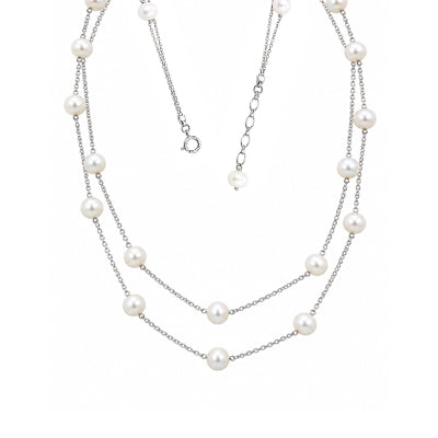 Gargantilha de Prata com Pérola - 68747