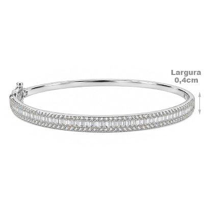 Bracelete de Prata com Zircônia - 68787
