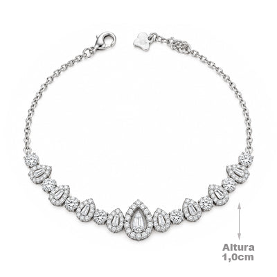 Pulseira de Prata com Zircônias - 68805