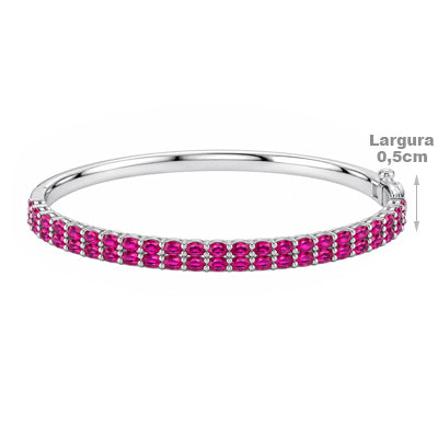 Bracelete de Prata com Zircônia - 68822
