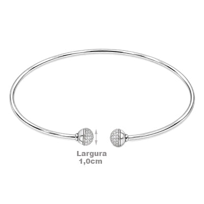 Gargantilha Aro de Prata com Zircônia - 68824