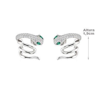Brinco de Prata Serpente - 68835