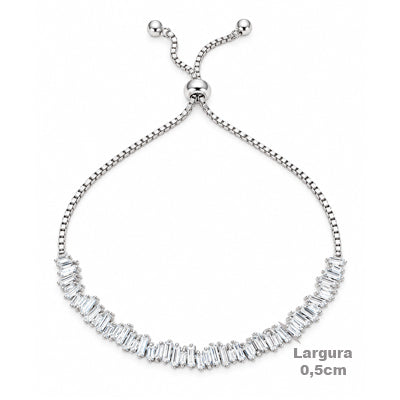 Pulseira de Prata com Zircônia - 68863