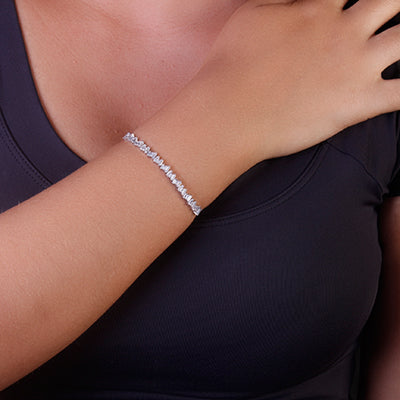 Pulseira de Prata com Zircônia - 68863