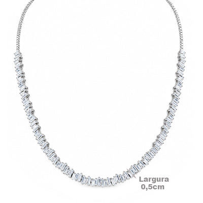 Gargantilha de Prata Gravata - 68864