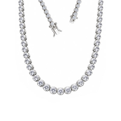 Gargantilha de Prata com Zircônias - 68919