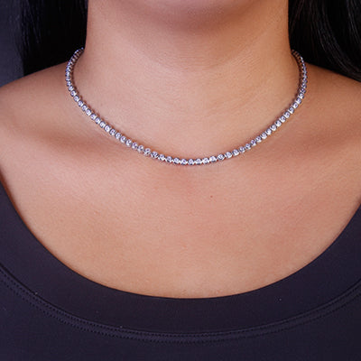 Gargantilha de Prata com Zircônias - 68919