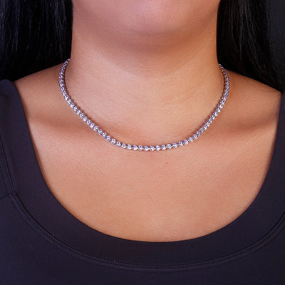 Gargantilha de Prata com Zircônias - 68920