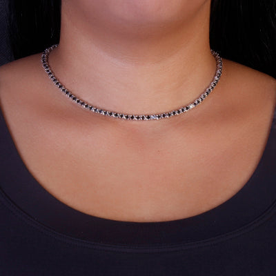 Gargantilha de Prata com Zircônias - 68922