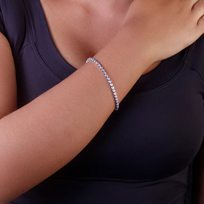 Pulseira de Prata com Zircônia - 68980