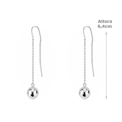 Brinco de Prata Bola - 68987