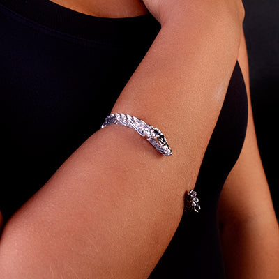 Bracelete de Prata Dragão - 69014