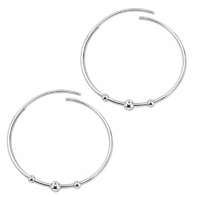 Argola de Prata com Bolas - 69024