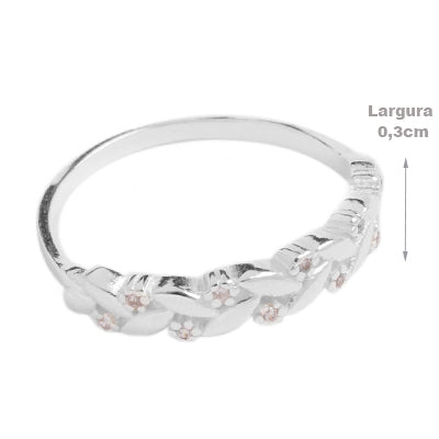 Anel de Prata com Zircônia - 69415