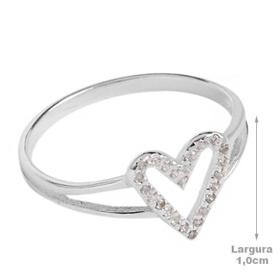 Anel de Prata Coração - 69423