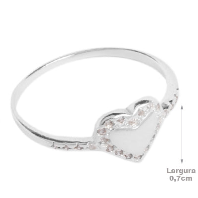 Anel de Prata Coração - 69426