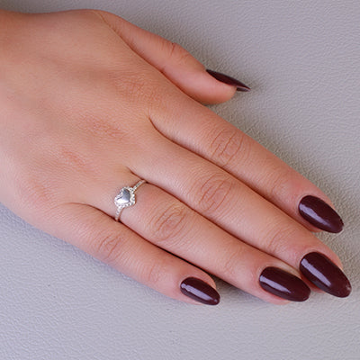 Anel de Prata Coração - 69426