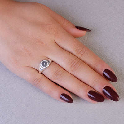 Anel de Prata com Zircônias - 69432