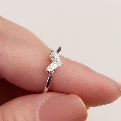 Anel de Prata Coração - 69433