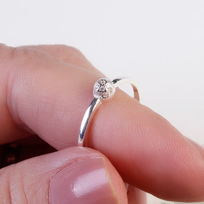 Anel de Prata com Zircônia - 69437