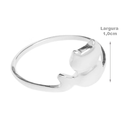 Anel de Prata Gato - 69439