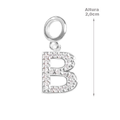 Berloque de Prata Letras - 62434