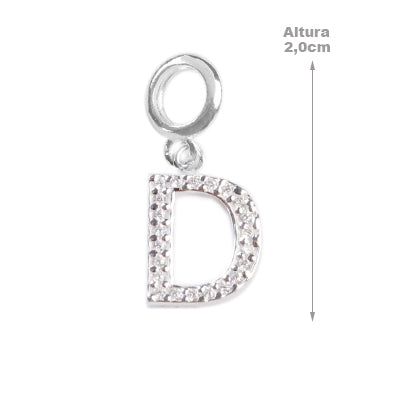 Berloque de Prata Letras - 62434