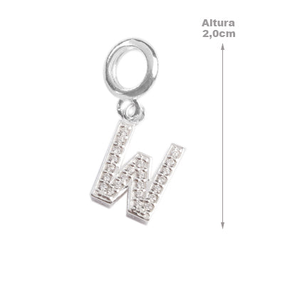 Berloque de Prata Letras - 68244