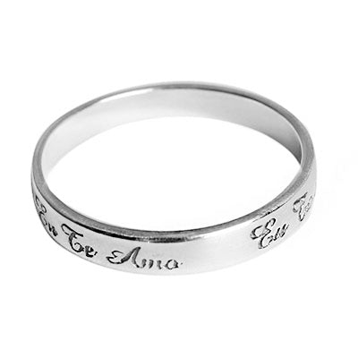 Anel de Prata Eu te amo - 54917