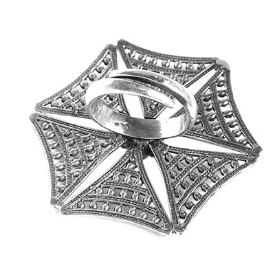 Anel de Prata Trabalhado - 55250 - soprata